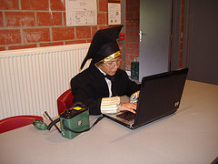 professor typing